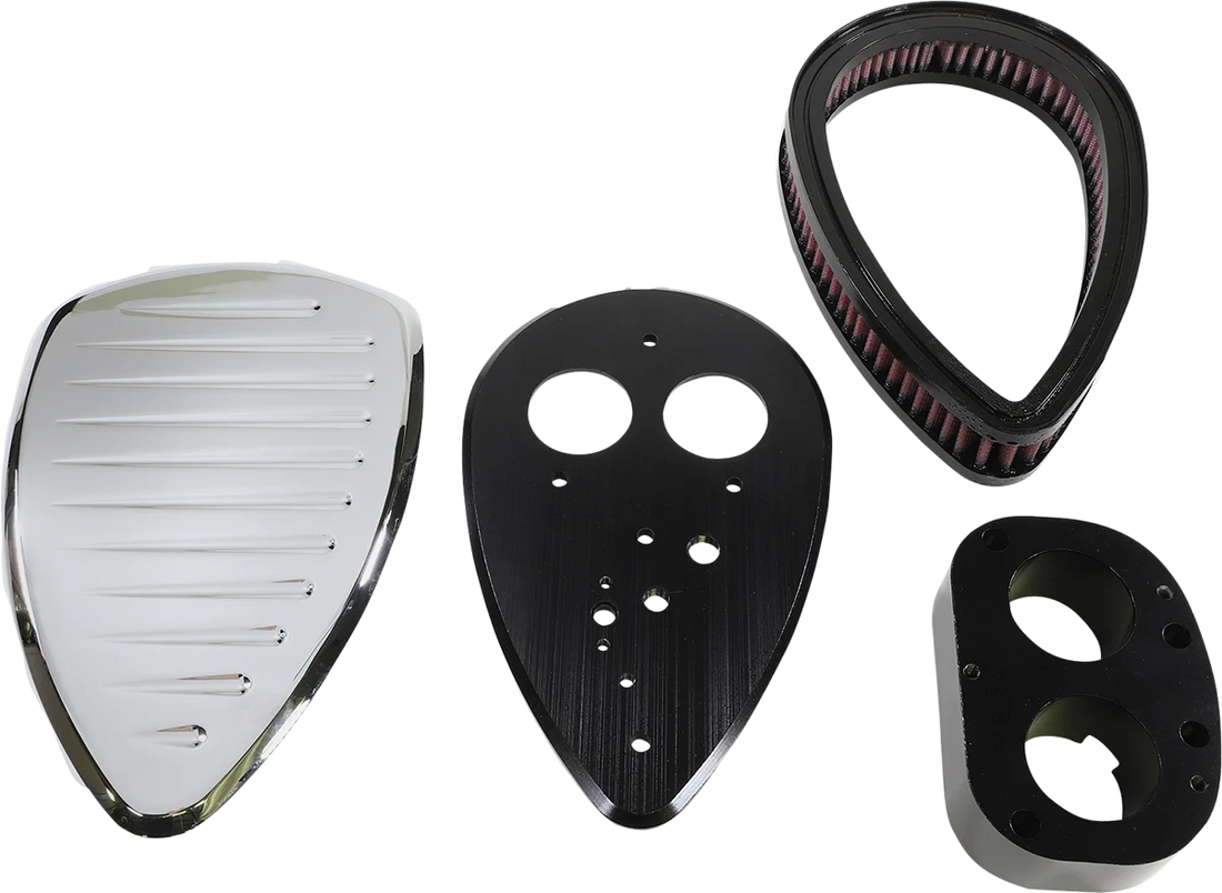 Baron Custom Accessories Big Air Kit - Comet - Chrome BA-2060-06 - Side View