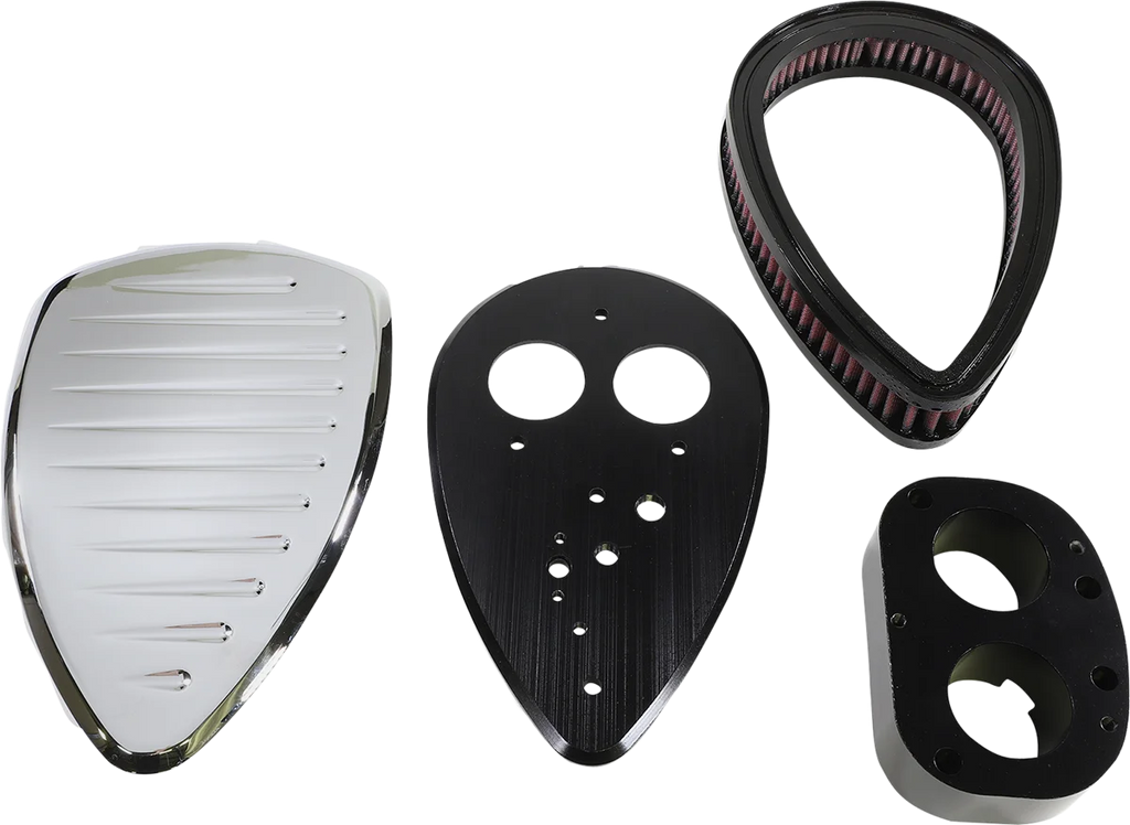 Baron Custom Accessories Big Air Kit - Comet - Chrome BA-2060-06 - Side View