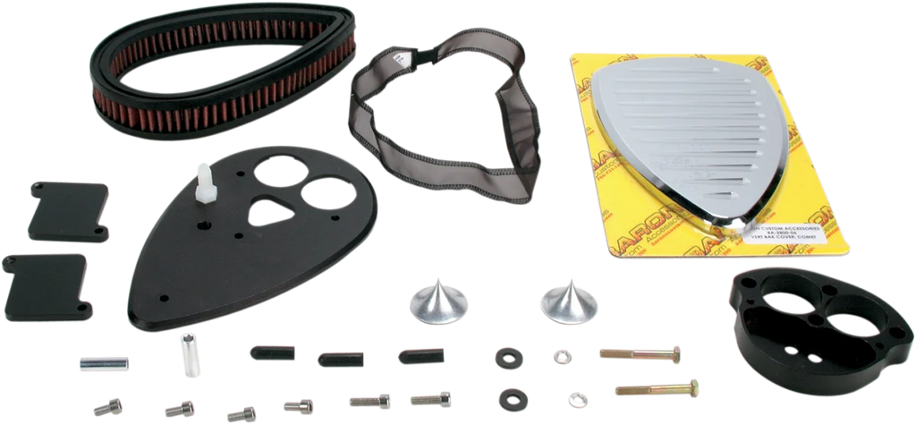 Baron Custom Accessories Big Air Kit - Comet - Chrome BA-2070-06 - Back View