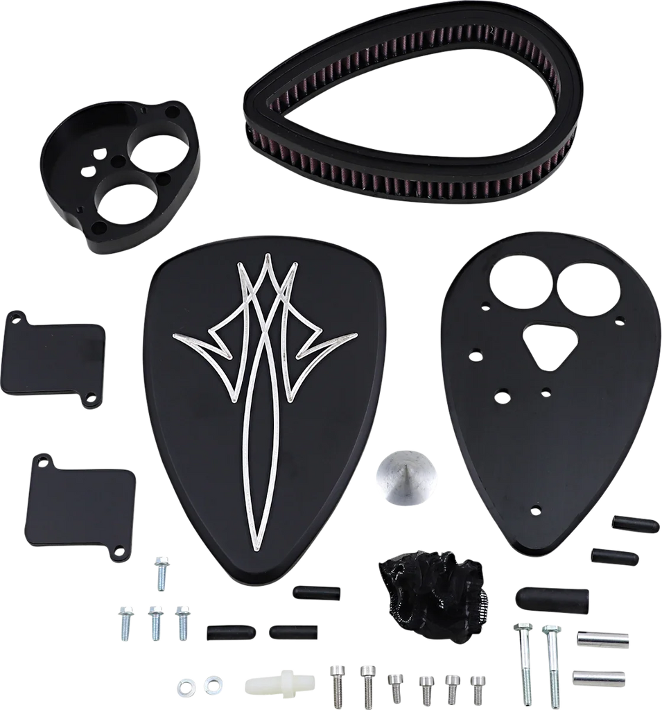 Baron Custom Accessories Big Air Kit - Pinstripe - Black BA-2070-13B - Side View