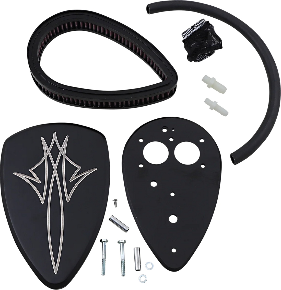 Baron Custom Accessories Big Air Kit - Pinstripe - Black BA-2074-13B - Side View