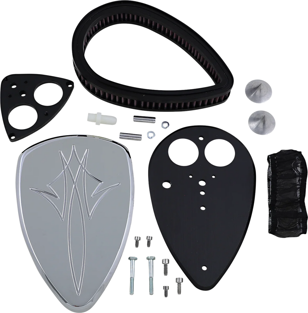 Baron Custom Accessories Big Air Kit - Pinstripe - Chrome BA-2013-13 - Side View