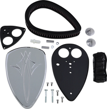 Load image into Gallery viewer, Baron Custom Accessories Big Air Kit - Pinstripe - Chrome BA-2013-13 - Side View
