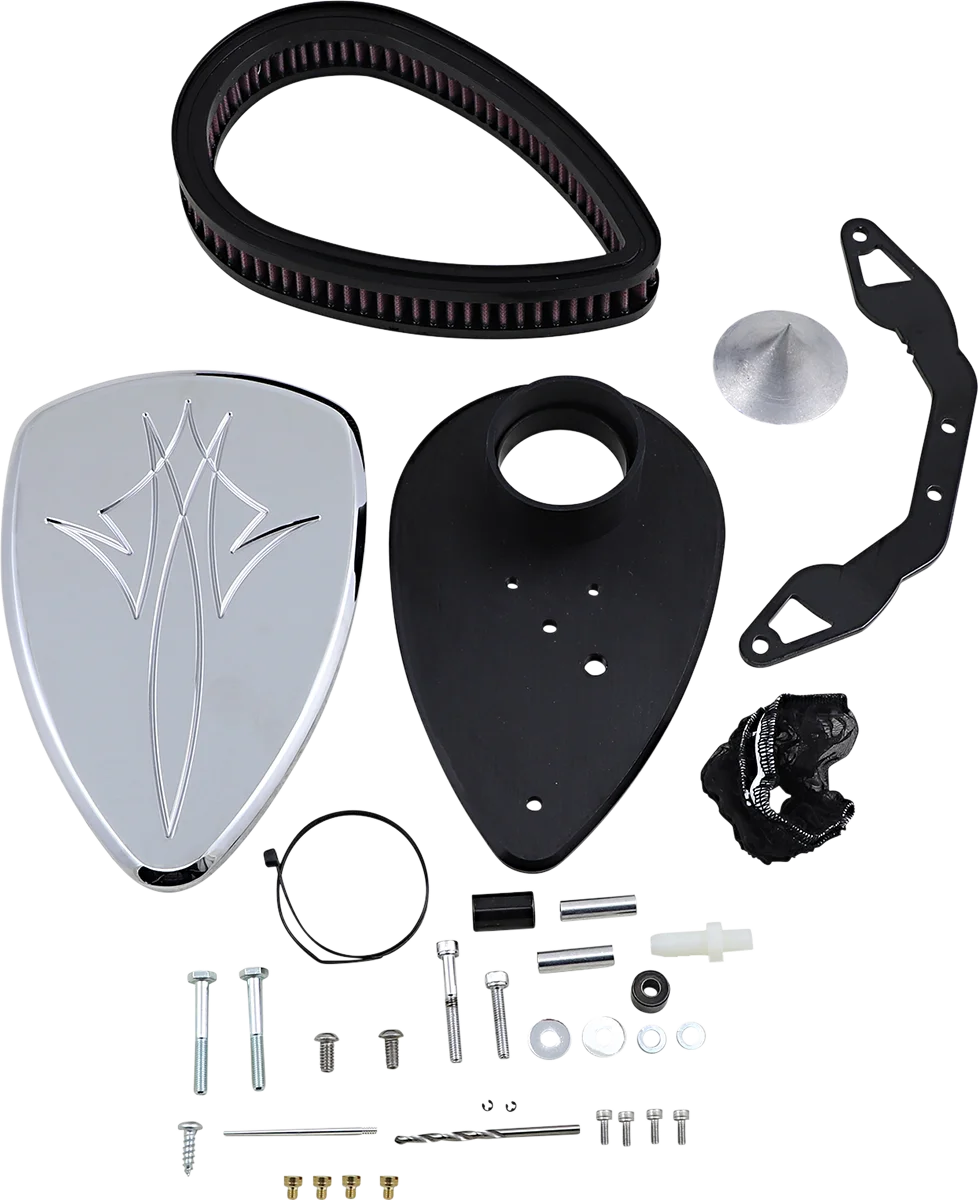 Baron Custom Accessories Big Air Kit - Pinstripe - Chrome BA-2020-13 - Side View
