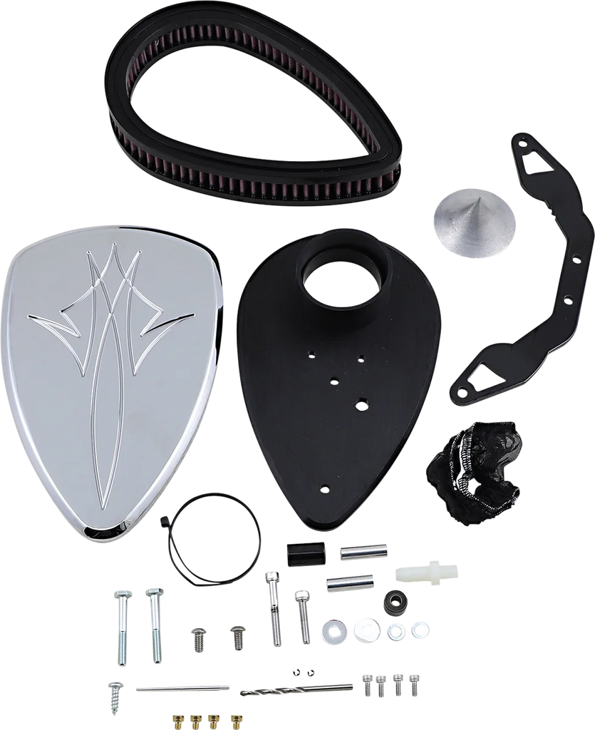 Baron Custom Accessories Big Air Kit - Pinstripe - Chrome BA-2020-13 - Side View