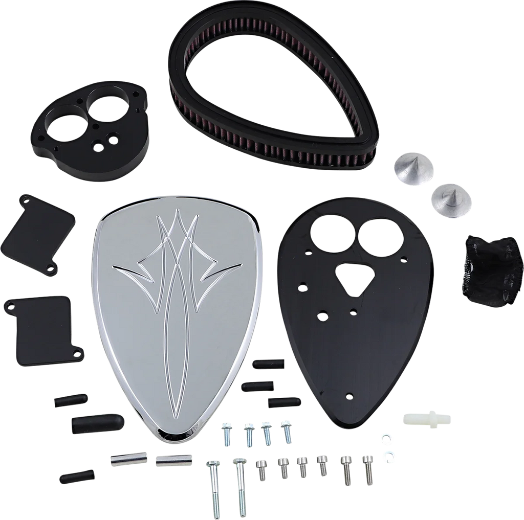 Baron Custom Accessories Big Air Kit - Pinstripe - Chrome BA-2070-13 - Side View