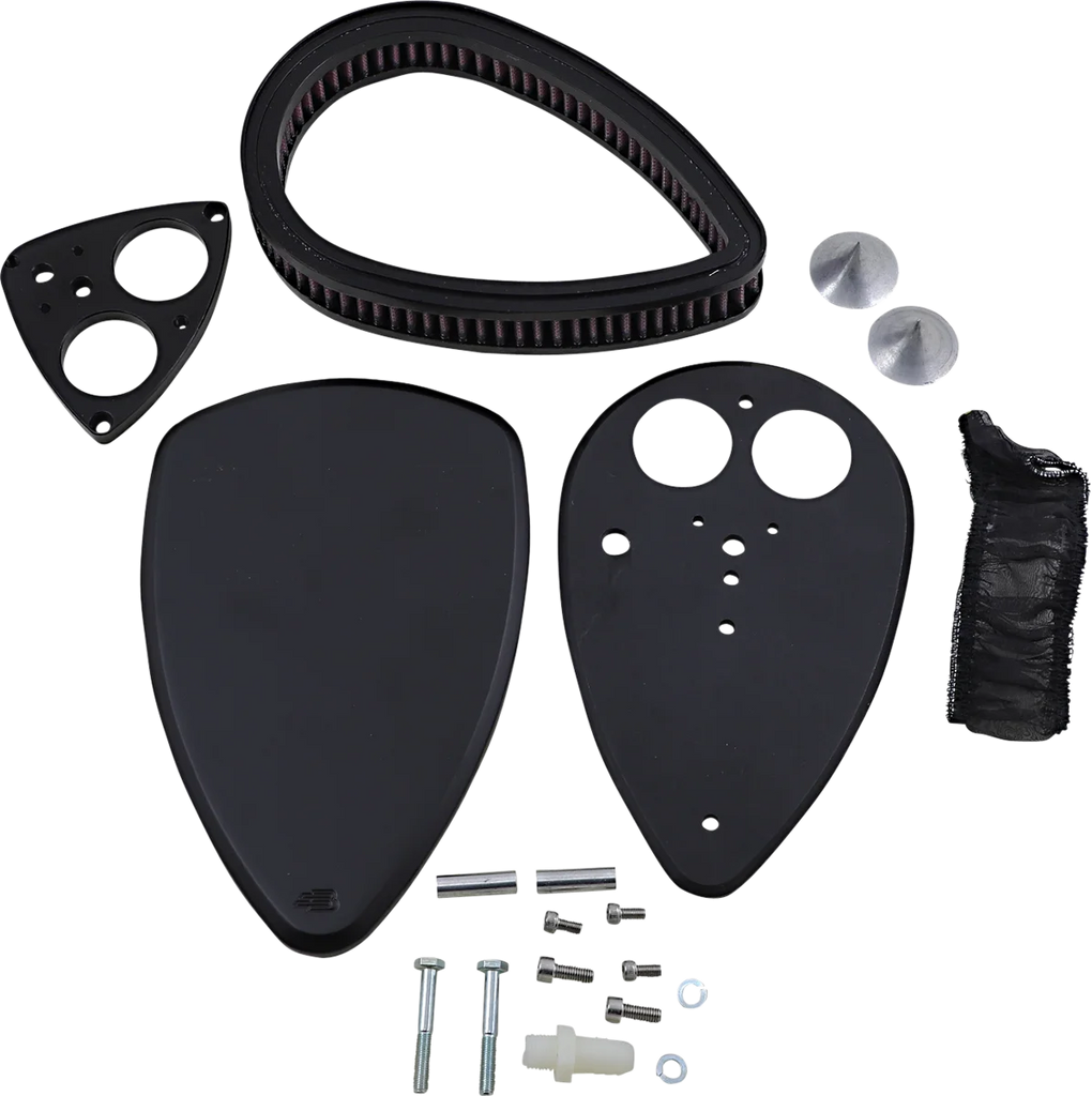 Baron Custom Accessories Big Air Kit - Smooth - Black BA-2013-00B - Back View