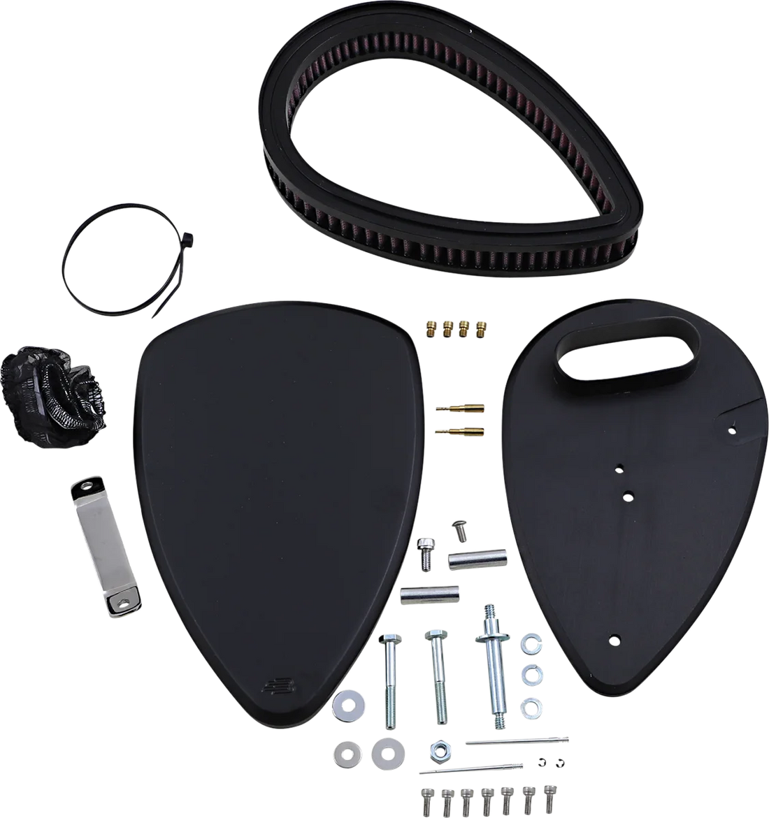 Baron Custom Accessories Big Air Kit - Smooth - Black BA-2041-00B - Back View