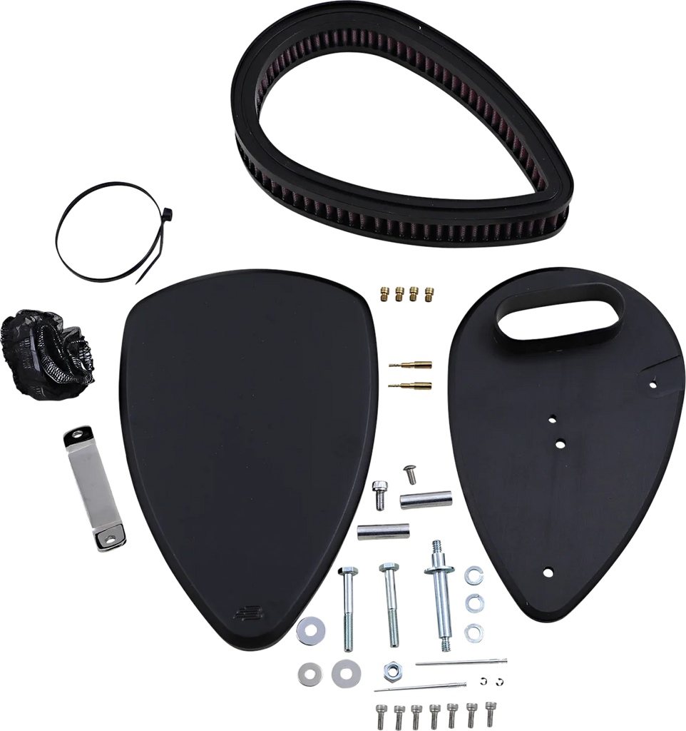 Baron Custom Accessories Big Air Kit - Smooth - Black BA-2041-00B - Back View