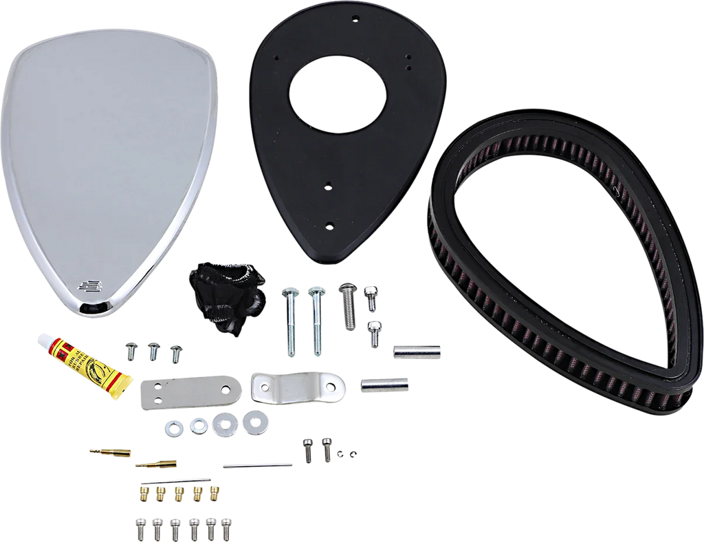 Baron Custom Accessories Big Air Kit - Smooth - Chrome BA-2011-00 - Side View