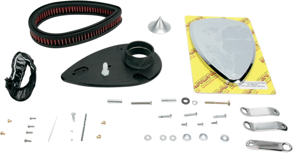 Baron Custom Accessories Big Air Kit - Smooth - Chrome BA-2020-00 - Back View