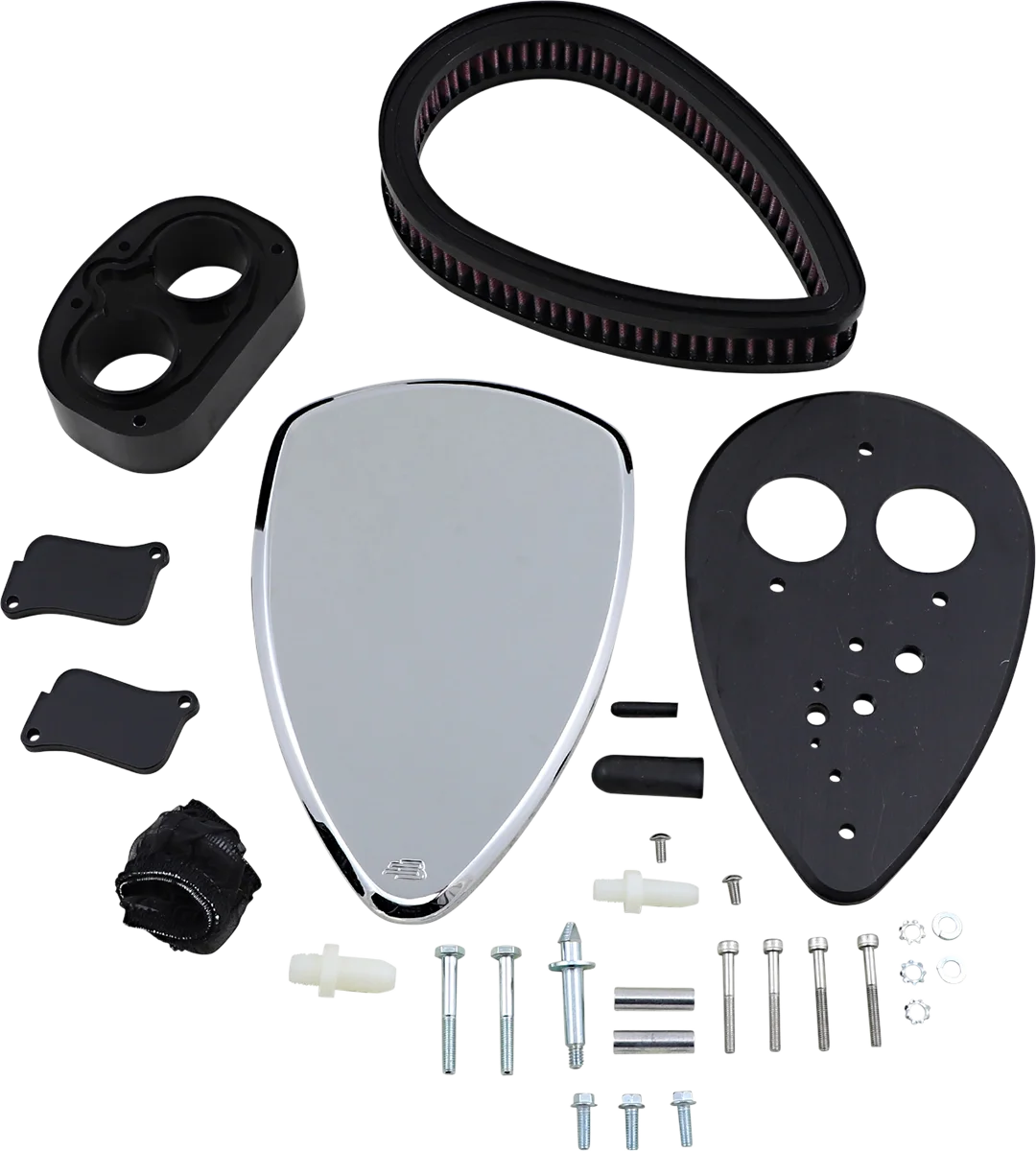 Baron Custom Accessories Big Air Kit - Smooth - Chrome BA-2060-00 - Side View