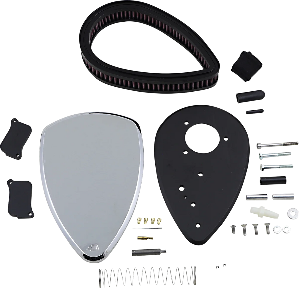 Baron Custom Accessories Big Air Kit - Smooth - Chrome BA-2061-00 - Side View