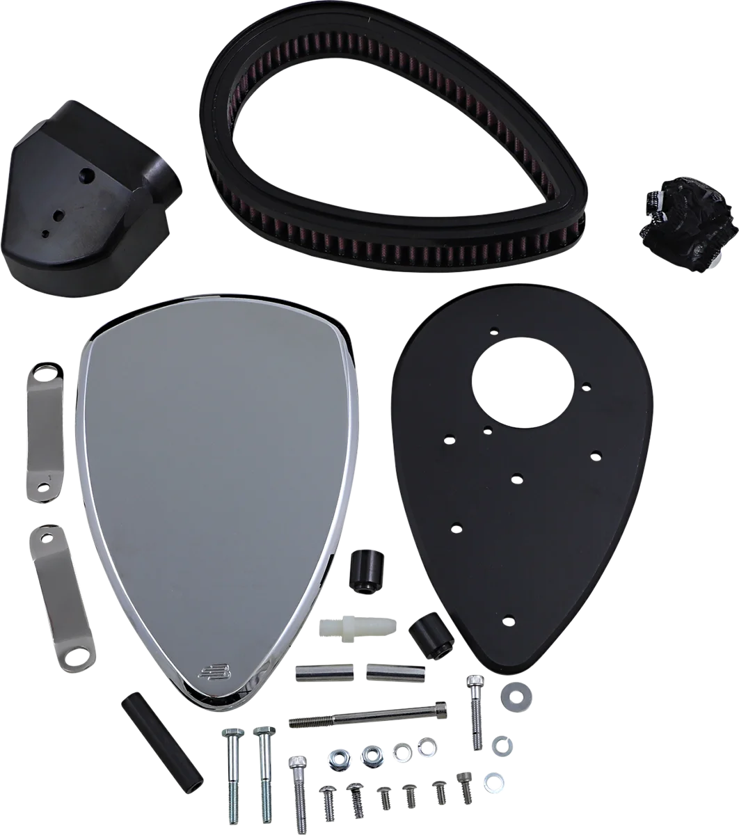 Baron Custom Accessories Big Air Kit - Smooth - Chrome BA-2080-00 - Side View
