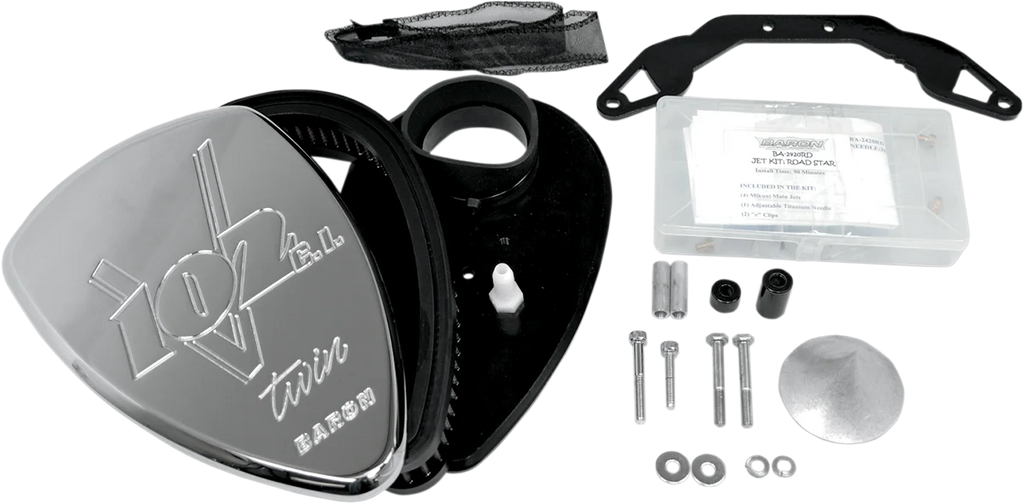 Baron Custom Accessories Big Air Kit - Smooth - Chrome BA-2080-00 - Detail View