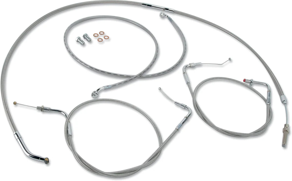 Baron Custom Accessories Cable Kit - +2" - Bolt - Black BA-8050KT-08B - Side View