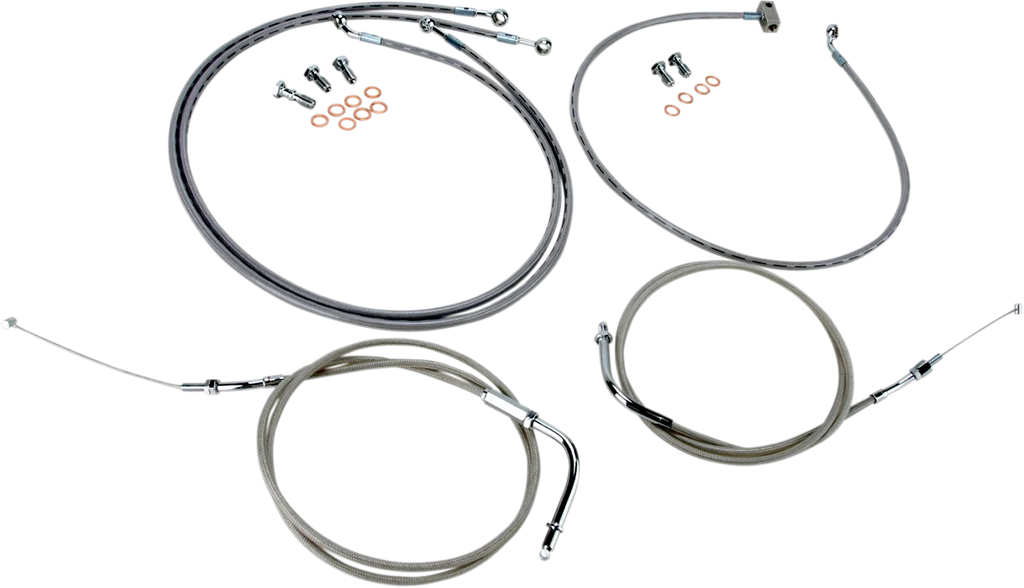 Baron Custom Accessories Cable Line Kit - 12" - 14" - Roadliner - Stainless Steel BA-8059KT-12 - Main Product View