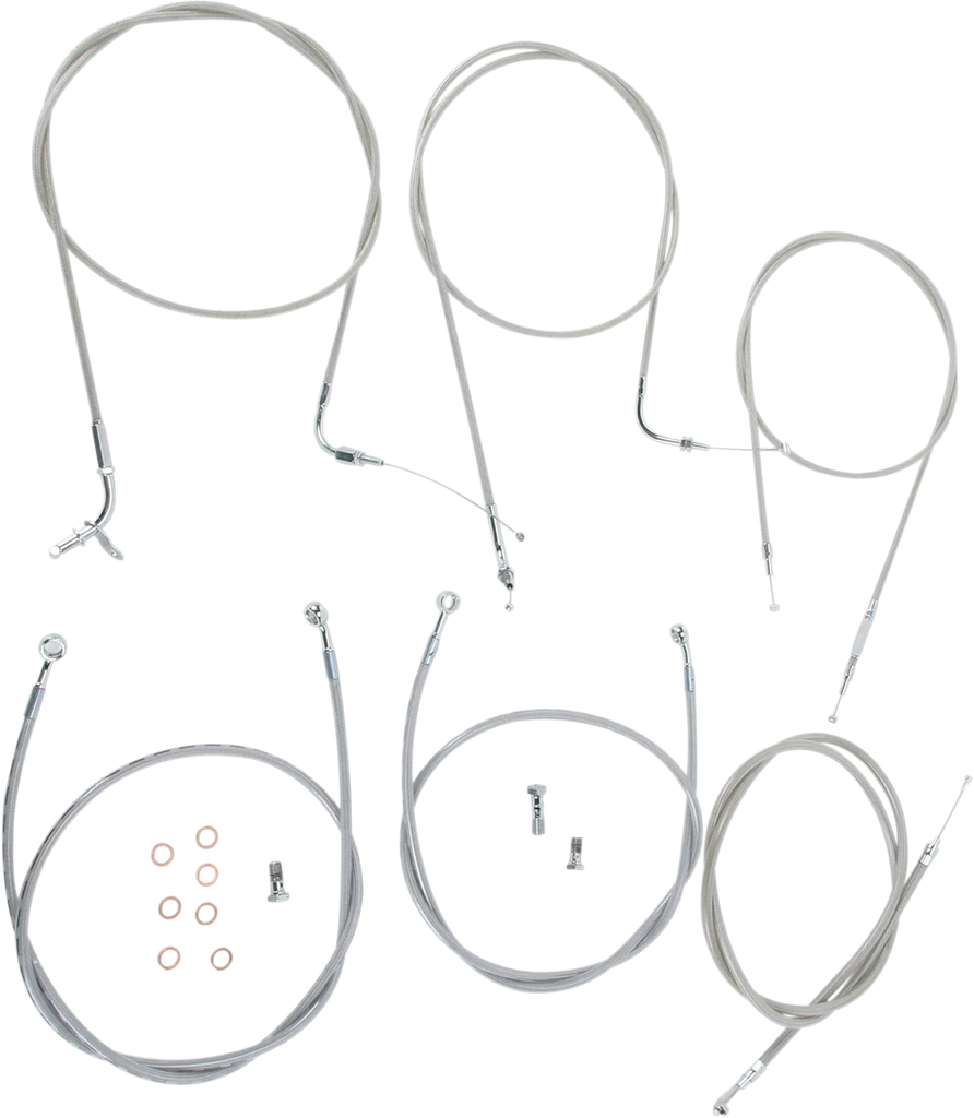 Baron Custom Accessories Cable Line Kit - 18" - 20" - XVS1100CL - Stainless Steel BA-8042KT-18 - Main Product View