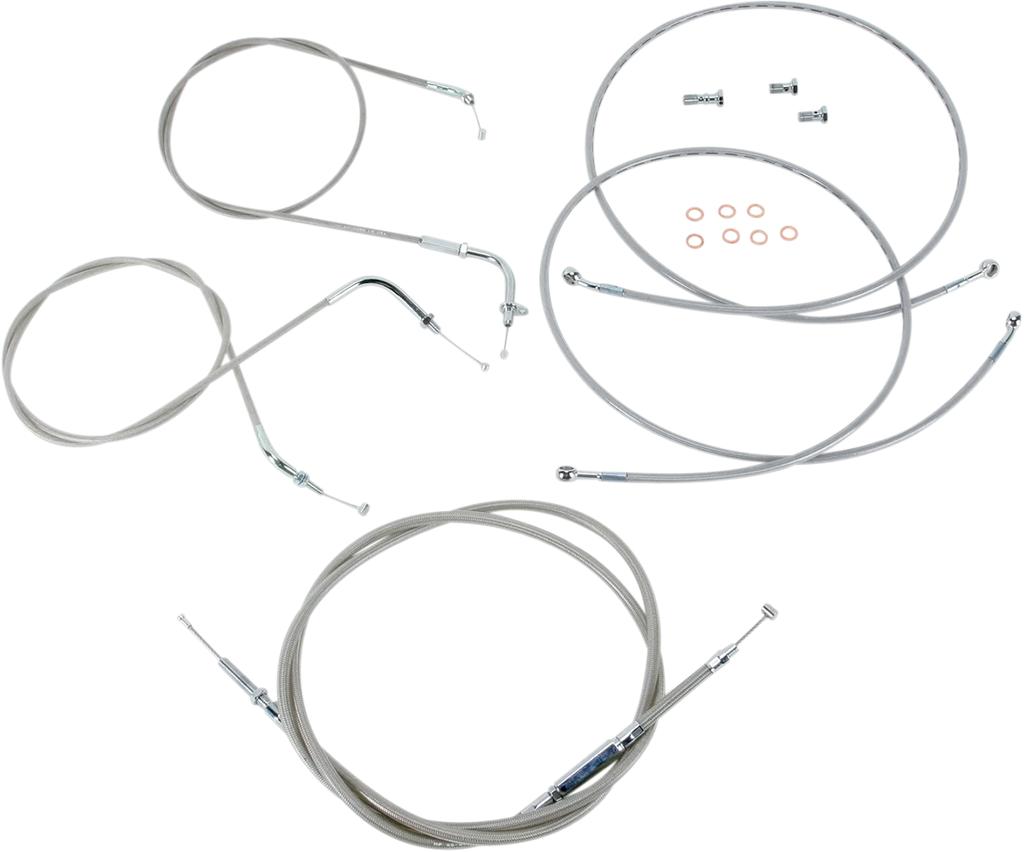 Baron Custom Accessories Cable Line Kit - 18" - 20" - XVS1300 - Stainless Steel BA-801300KT-18 - Main Product View