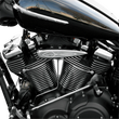 Load image into Gallery viewer, Baron Custom Accessories Cylinder Covers - Chrome - Comet Deco BA-7624-13 - Side View