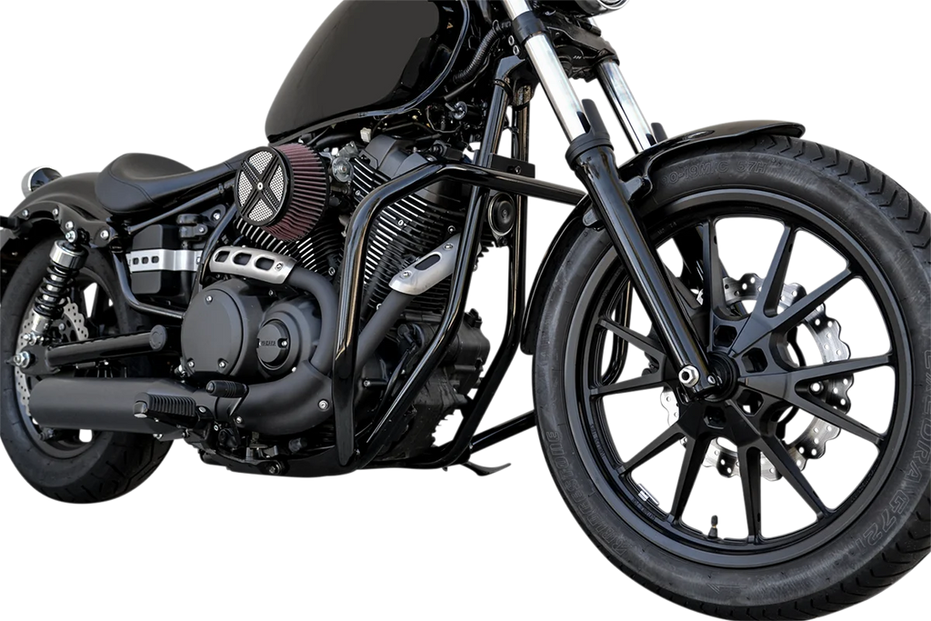 Baron Custom Accessories Engine Guard - Black - Bolt BA-7150-00B - Side View