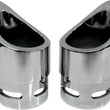 Load image into Gallery viewer, Baron Custom Accessories Family Jewel Exhaust Tip - Chrome - Mini Scalloped BA-1100-02 - Side View