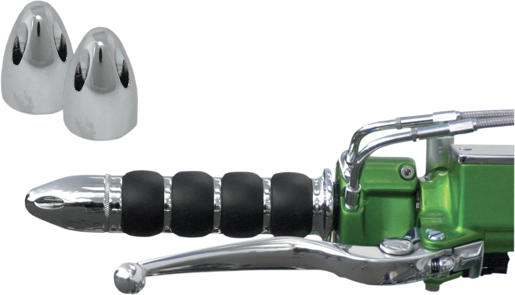 Baron Custom Accessories Handlebar End Caps - Bullet BA-7401-00 - Side View