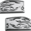 Load image into Gallery viewer, Baron Custom Accessories Master Cylinder Cover - Flame - Yamaha - Chrome BA-7629-03 - Main Product View