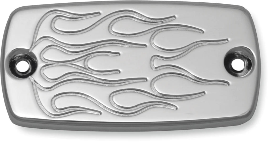 Baron Custom Accessories Master Cylinder Cover - Smooth - Honda/Yamaha - Chrome BA-7626-03 - Main Product View