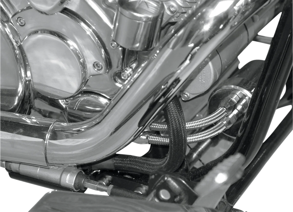 Baron Custom Accessories Oil Filter Relocation Kit - Yamaha BA-2640-00 - Side View