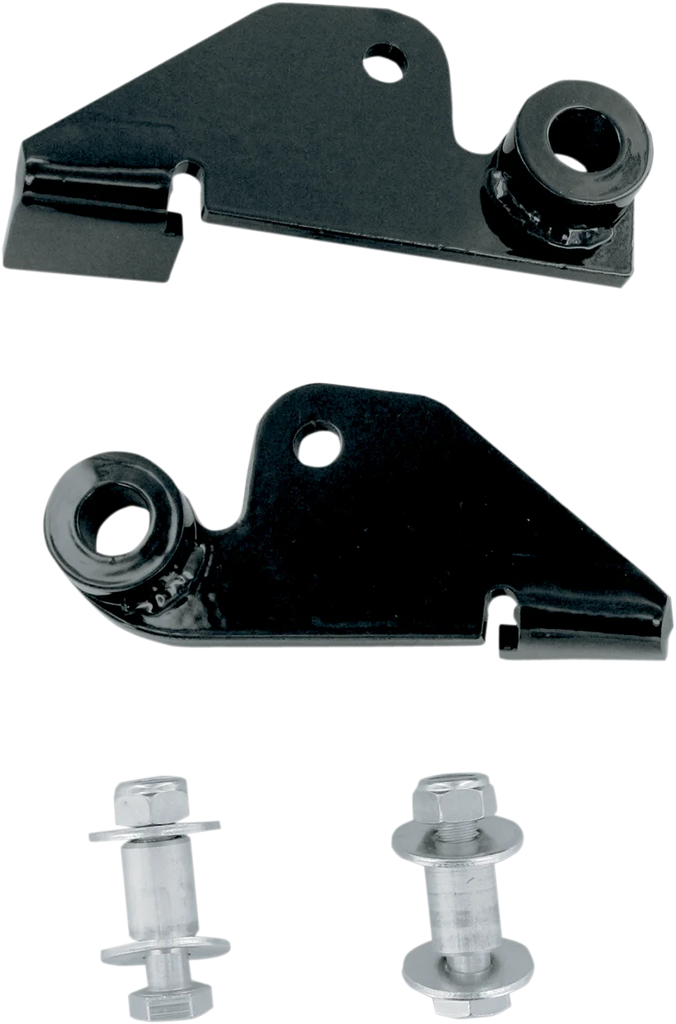 Baron Custom Accessories Rear Shock Drop Bracket Lowering Kit - Black - Lowers 2" - '06-'20 M109 BA-7500-81 - Side View
