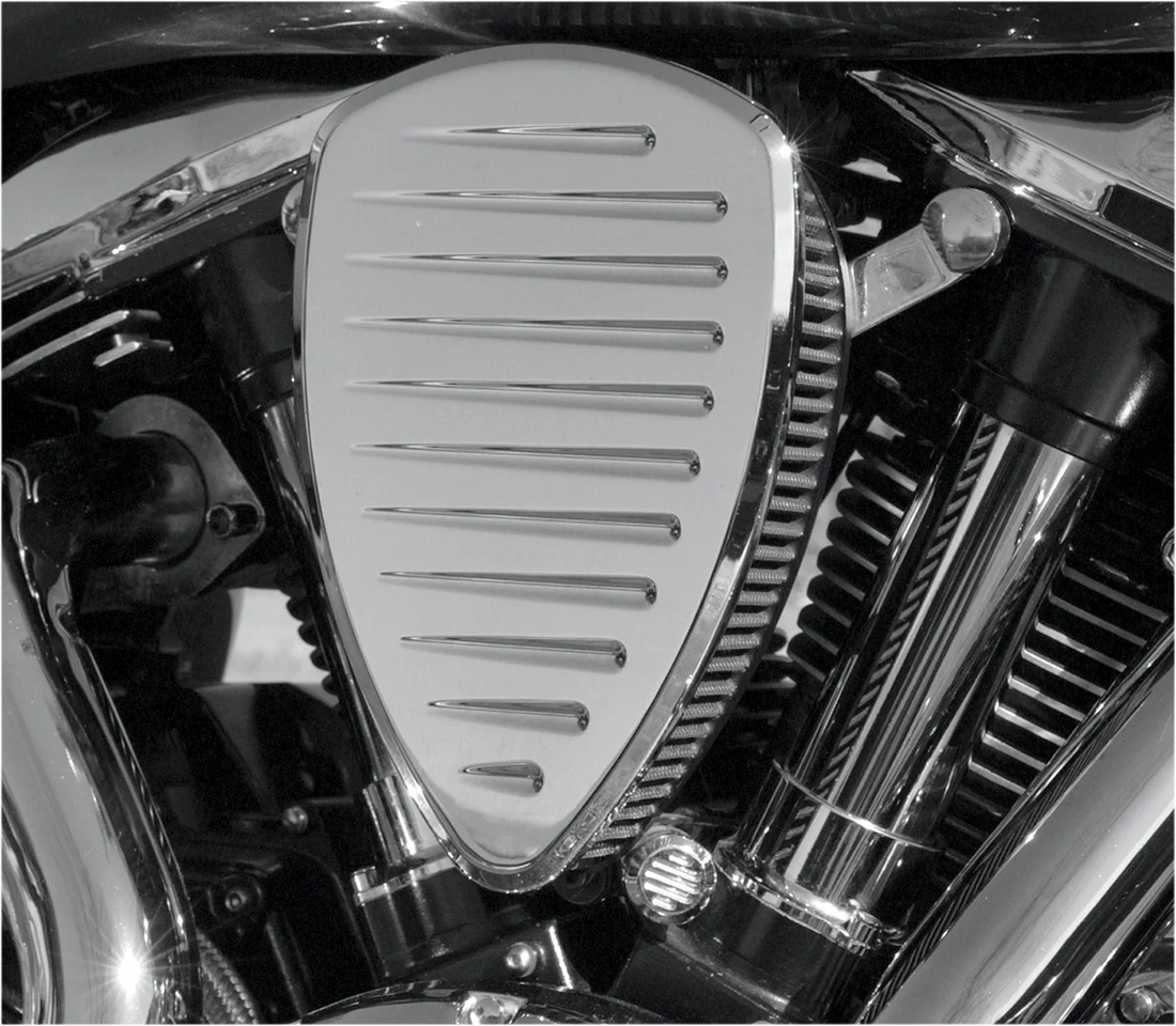 Baron Custom Accessories Replacement BAK Air Cleaner Cover - Comet - Chrome BA-2800-06 - Side View
