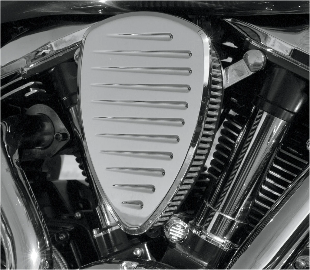 Baron Custom Accessories Replacement BAK Air Cleaner Cover - Comet - Chrome BA-2800-06 - Side View