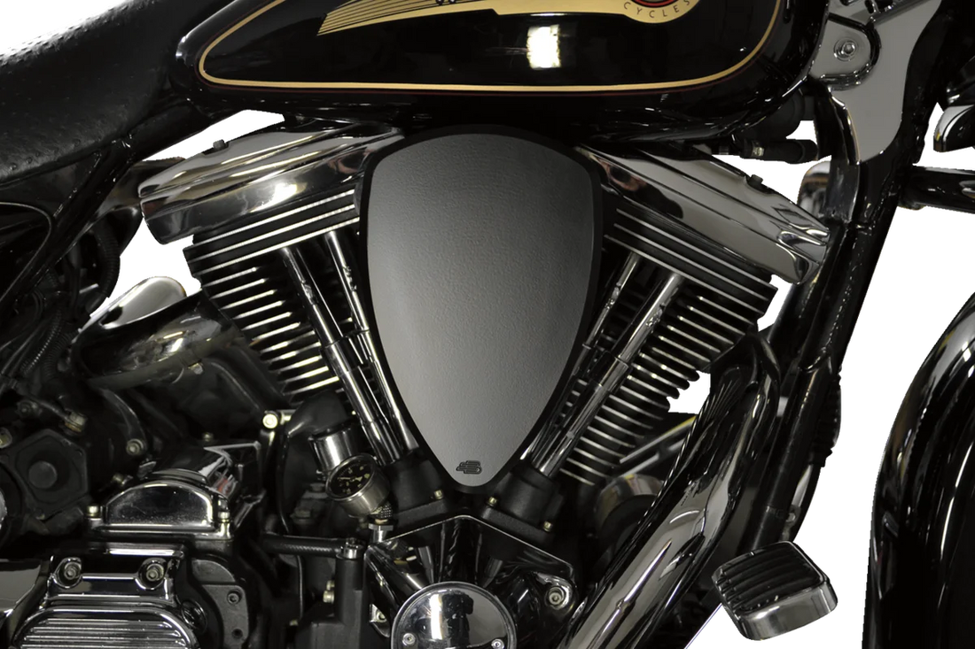 Baron Custom Accessories Replacement BAK Air Cleaner Cover - Smooth - Black BA-2800-00B - Side View