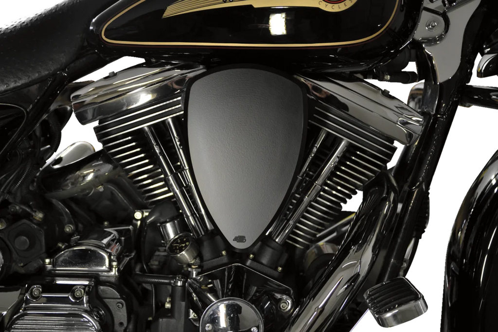 Baron Custom Accessories Replacement BAK Air Cleaner Cover - Smooth - Black BA-2800-00B - Side View