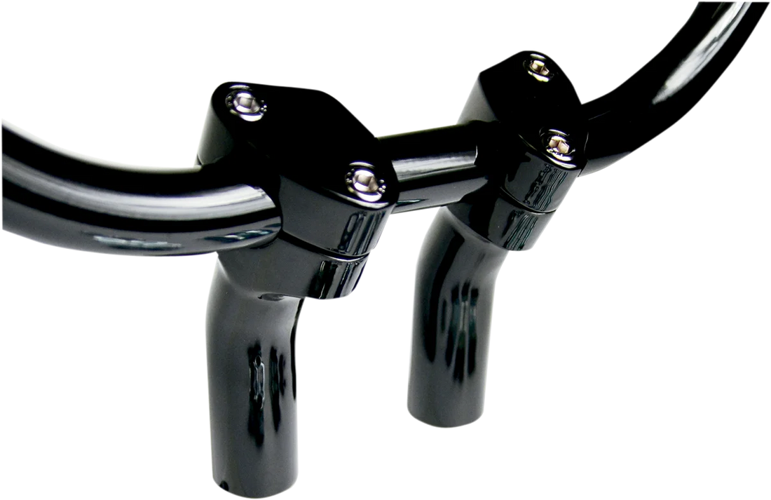 Baron Custom Accessories Risers - Kickback - 1" - Black BA-7410B - Side View