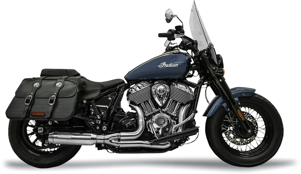 Bassani 2-into-1 Exhaust System - Stainless Steel 8H12SS - Side View