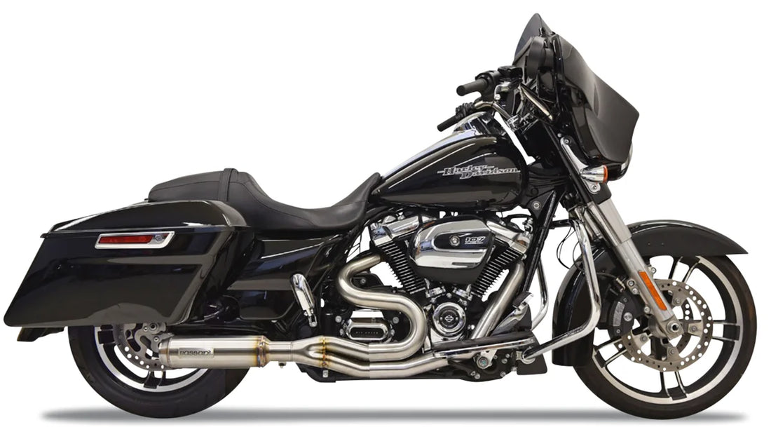 Bassani 2-into-1 Mid-Length Super Bike Exhaust System - Stainless Steel 1F98SS - Back View