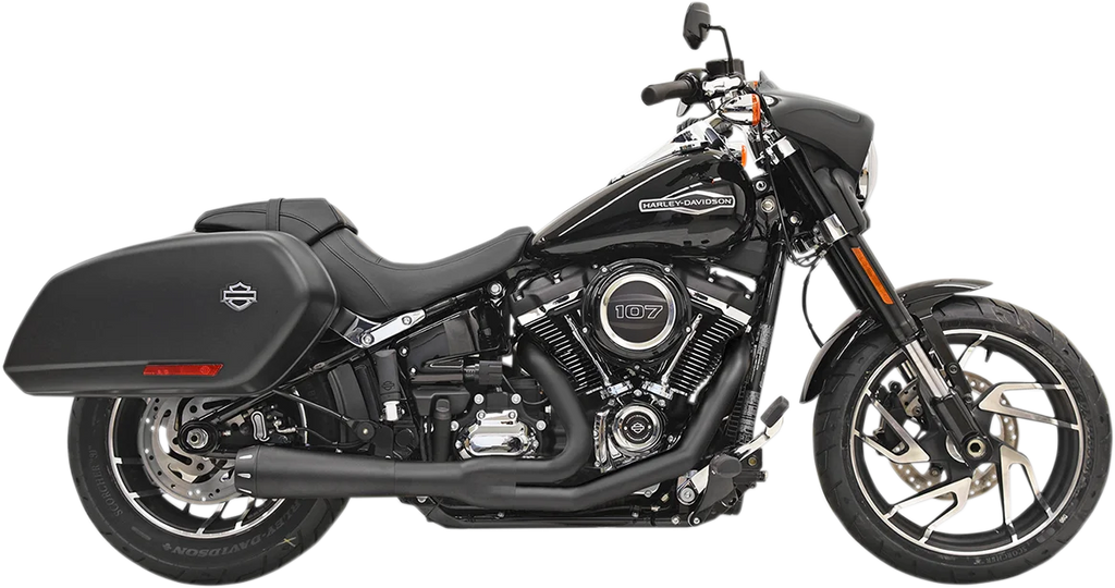 Bassani 2-into-1 Road Rage Exhaust System - Black 1S81RB - Main Product View