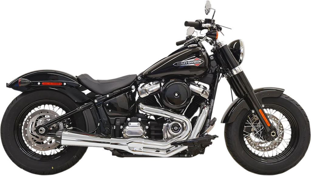 Bassani 2-into-1 Road Rage Exhaust System - Black 1S81RB - Side View