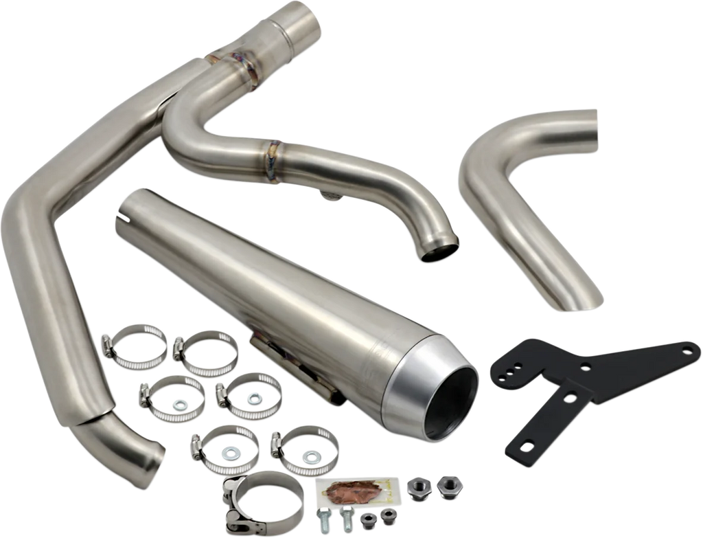 Bassani 2-into-1 Road Rage Exhaust System - Stainless 1S81SS - Detail View
