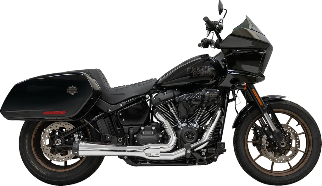 Bassani 2-into-1 Road Rage III Exhaust System - 49-State - Black 1S81RBE - Side View