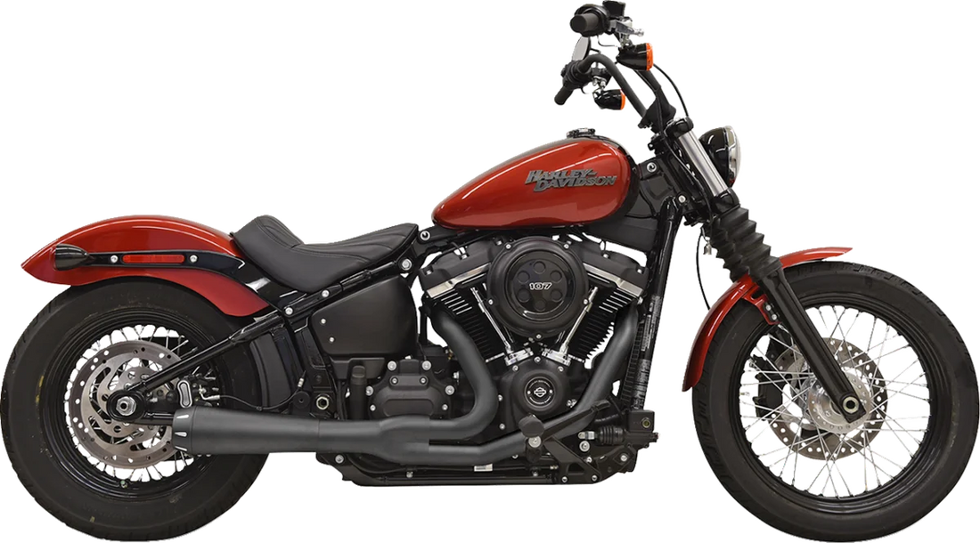 Bassani 2-into-1 Road Rage III Exhaust System - 49-State - Chrome 1S72RE - Side View
