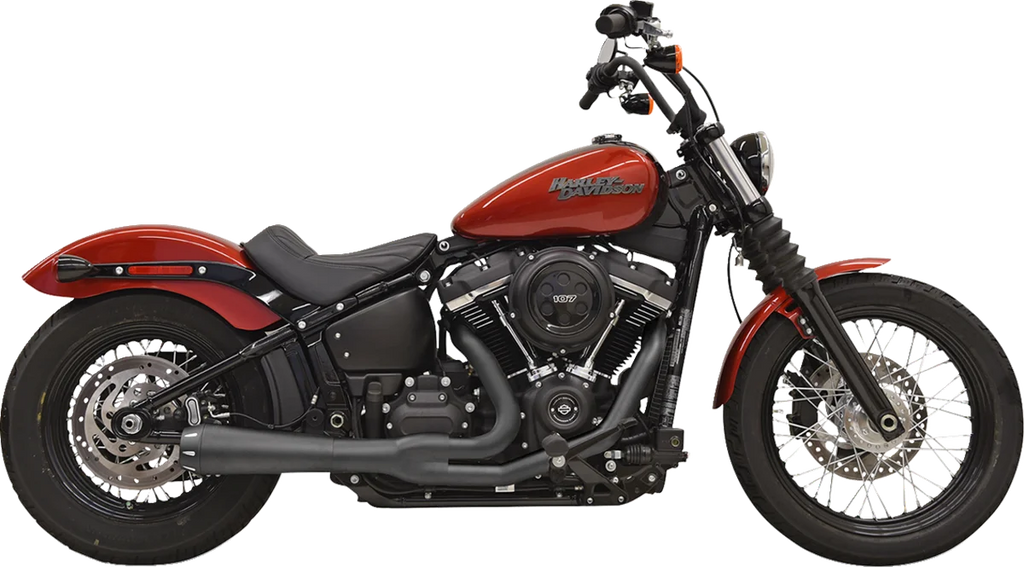 Bassani 2-into-1 Road Rage III Exhaust System - 49-State - Chrome 1S72RE - Side View