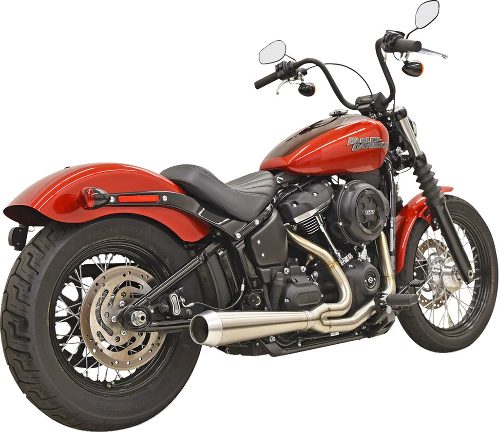 Bassani 2-into-1 Road Rage III Exhaust System - 49-State - Stainless 1S72SSE - Back View