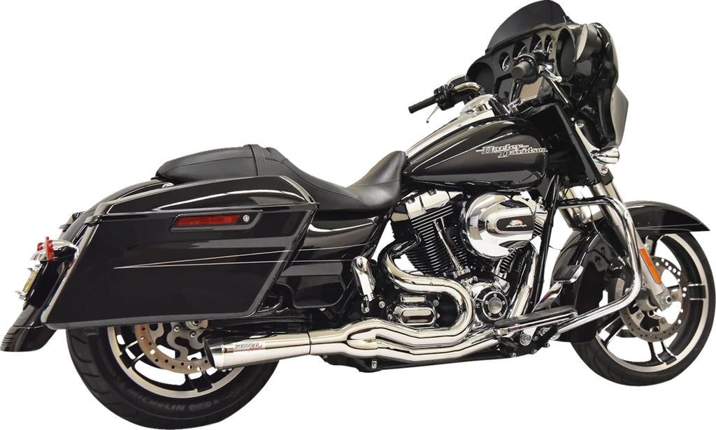 Bassani 2:1 Exhaust - Black 1F61B - Side View