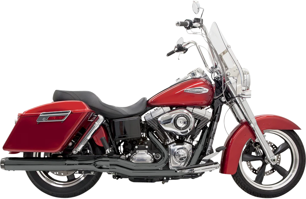 Bassani 2:1 Exhaust - Black - FLD 1D28RB - Main Product View