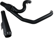 Load image into Gallery viewer, Bassani 2:1 Exhaust - Black - Megaphone - Short - '91-'05 FXD 13322R - Main Product View