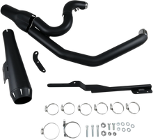 Load image into Gallery viewer, Bassani 2:1 Exhaust - Black - Megaphone - Short - '91-'05 FXD 13322R - Side View