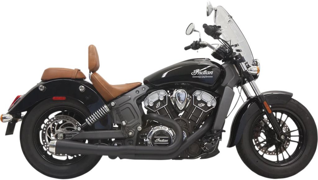 Bassani 2:1 Exhaust - Black - Short - Scout 8S12JB - Main Product View